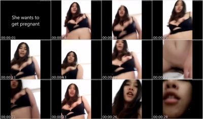 Asian GF asks to be impregnated POV riding